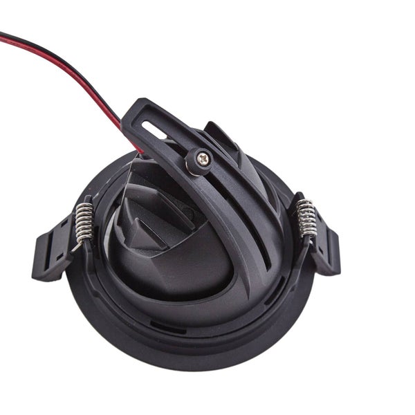Arcchio LED Hochvolt Einbaustrahler Harcos (Modern) in Schwarz aus Aluminium (1 flammig, ) - Strahler Einbauleuchte Deckenleuchte Wandleuchte Wohnzimmerleuchte