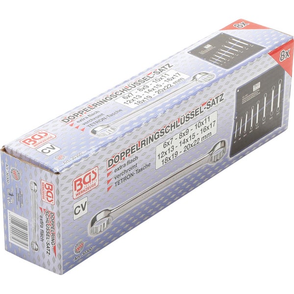 BGS technic Maulschlüsselsatz mit Roll-up-Tasche, verschiedene Größen