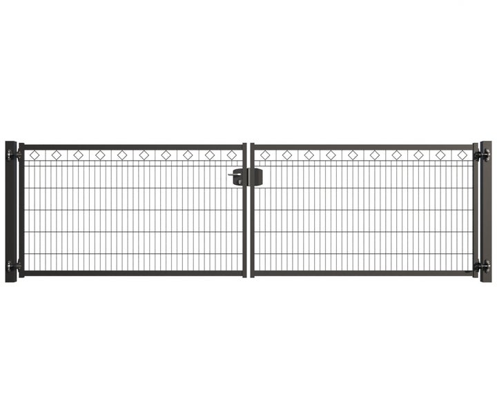 Doppeltor aus Metall für den Gartenzaun