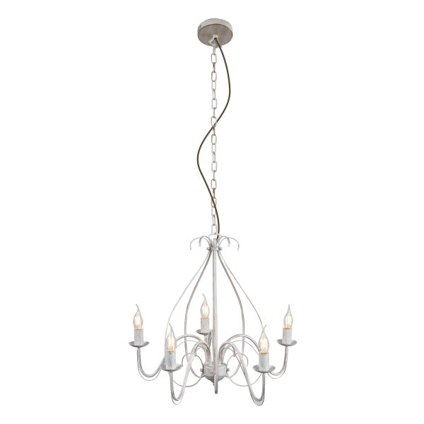 Kronleuchter mit sechs Armen und Kettenaufhängung