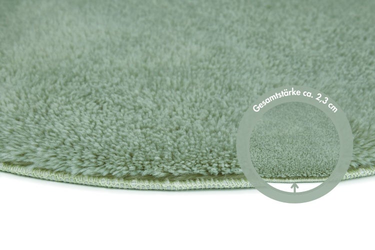 Badematte Florida 60 cm rund in Salbei