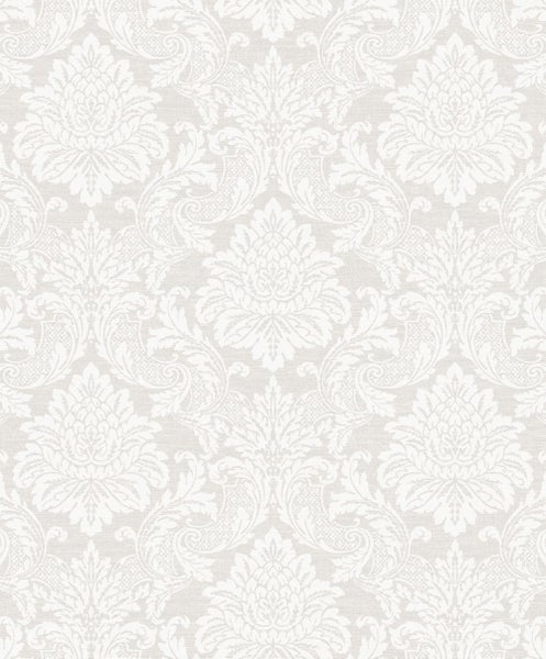 Masureel Tapete Barockmuster Weiß - 53 cm x 10.05 m - 632112