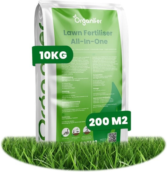 Rasendünger All-In-One (10 kg für 200 m2) - Organifer