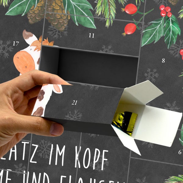 Mr. & Mrs. Panda Befüllbarer Adventskalender Kuh - Schwarz
