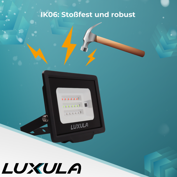 LUXULA LED-Strahler RGB Farbwechsel Wandstrahler 50W Fluter IP65 Außenstrahler mit Fernbedienung