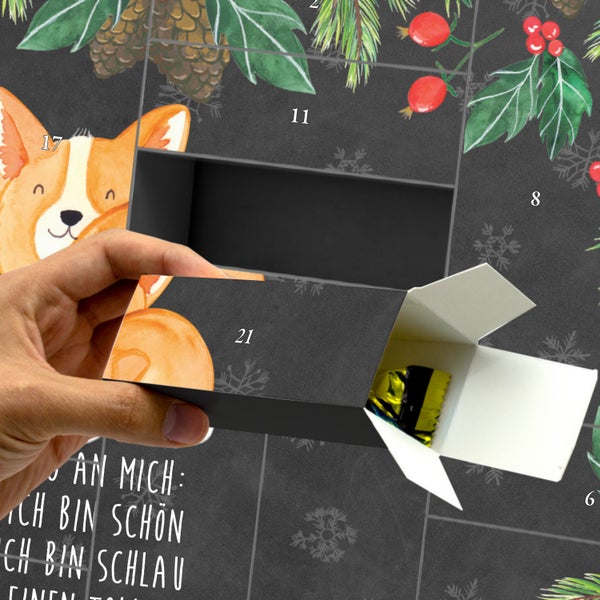 Mr. & Mrs. Panda Befüllbarer Adventskalender Corgi Po - Schwarz
