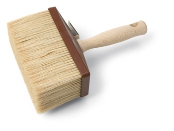 Flächenstreicher mit Holzgriff und Kunststofffassung für Malerarbeiten