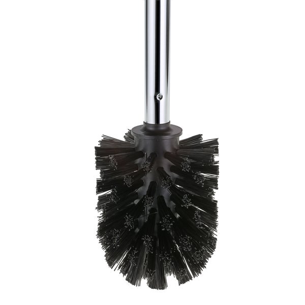 Toilettenbürste mit verchromtem Griff und schwarzem Bürstenkopf