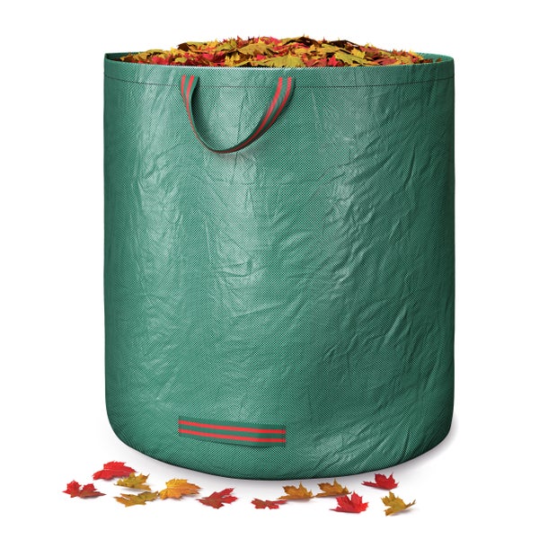 GardenGloss® 1X Gartenabfallsack mit Griffen - 272L Hohes Fassungsvermögen - UV-Stabil und Wasserabweisend - Wiederverwendbarer und Stabiler Gartensack