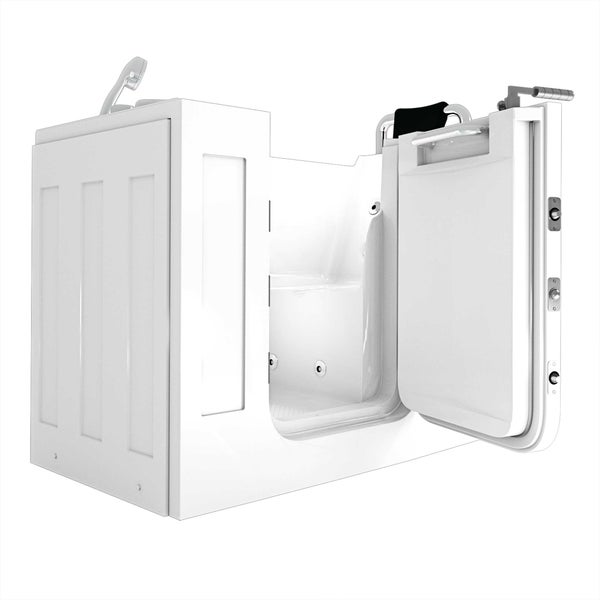 Begehbare Badewanne mit offener Tür für einfachen Einstieg