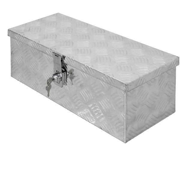 ECD Germany Alu Werkzeugkasten 57 x 22 x 19 cm - abschließbar - Werkzeugkoffer Werkzeugkiste Werkzeugbox Alukiste Kiste Alubox Transportbox Transportkiste Deichselbox Truckbox Box