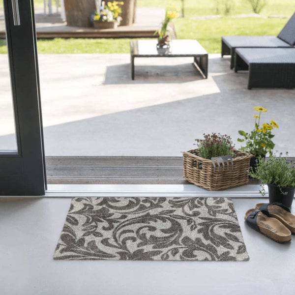 Akzente Feel Badematte mit Motiv in Braun Fußmatte 50 x 70 cm, rutschfest, saugfähig