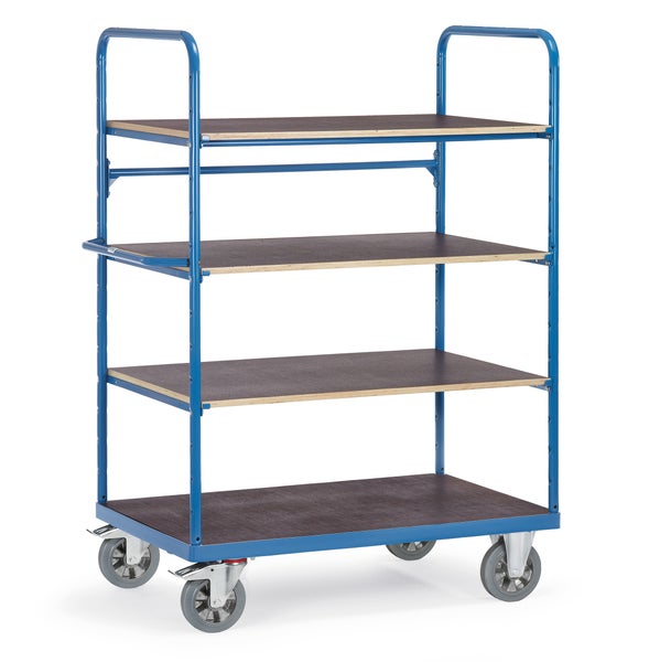 Etagenwagen mit vier Böden und Rollen