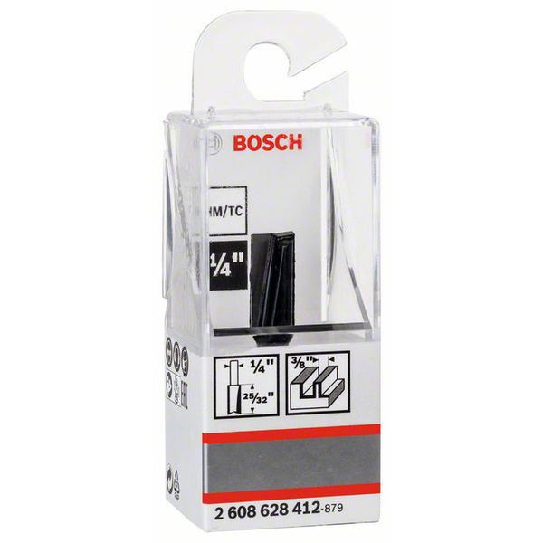 Bosch Nutfräser mit 6,35 mm Schaft in transparenter Verpackung