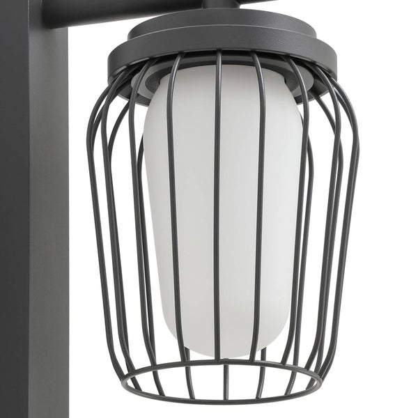 Lucande Wandleuchte außen Chandan (spritzwassergeschützt (Modern) in Schwarz aus Aluminium (1 flammig, E27) - Außenwandleuchten Wandlampe Led Außenlampe Outdoor für Außenwand/Hauswand