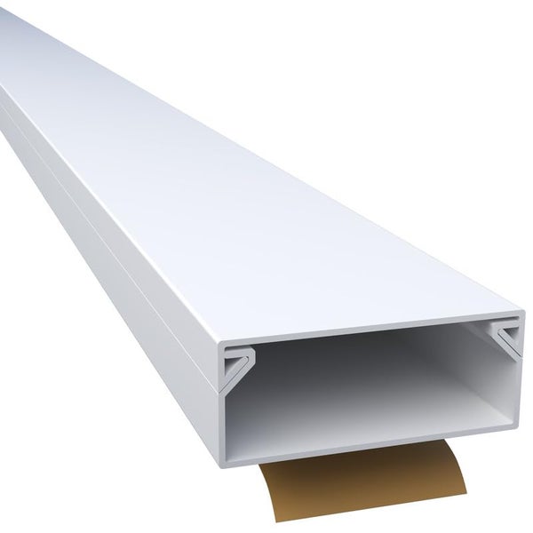 CILSON WDK4016SW Art.-Nr. 6700220.1.30 Kabelkanal Selbstklebend 40x16mm 30m, Weiß - 30 Stück 1m, Flaches Profil, Vielseitig und Unauffällig