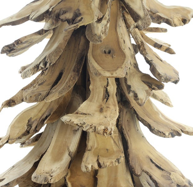 Dekorativer Weihnachtsbaum aus Teakholz