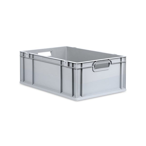 PROREGAL SparSet 5x Eurobox NextGen Grip mit Auflagedeckel mit 4 Roten Schiebeschnappverschlüssen HxBxT 22 x 40 x 60 cm 44 Liter