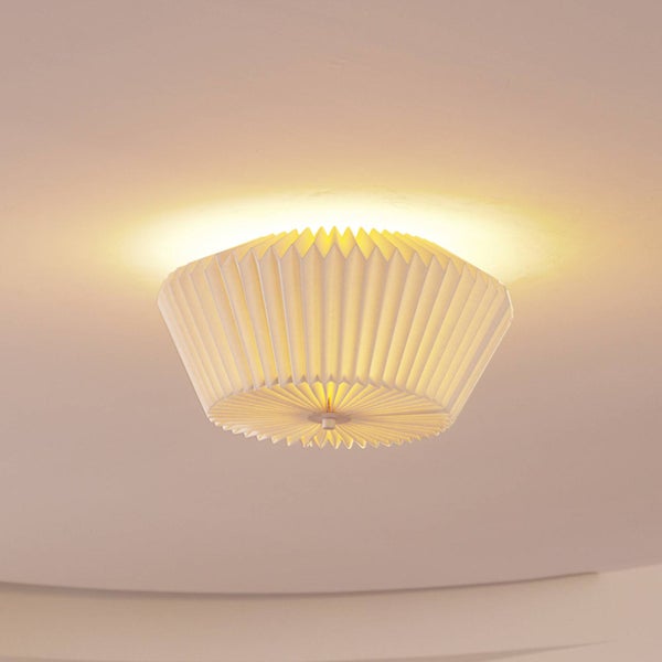 Lindby Deckenlampe Magali in Weiß aus Papier (1 flammig, E27) - Deckenleuchte Lampe Wohnzimmerleuchte