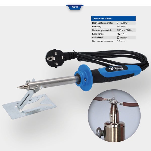 Brilliant Tools Lötkolben 60 Watt in Blisterverpackung.