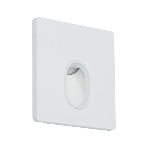 LED Wandeinbauleuchte Wall eckig 78x35mm 1,1W 65lm 230V 2700K Weiß