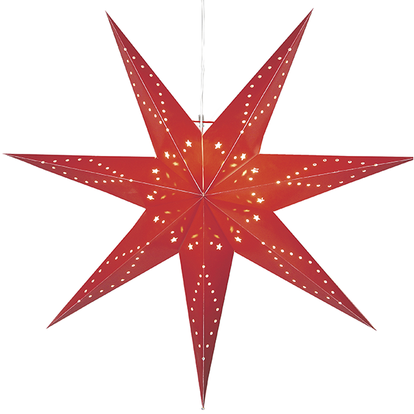 Sieben Zacken Stern zur Dekoration mit Ausschnitten