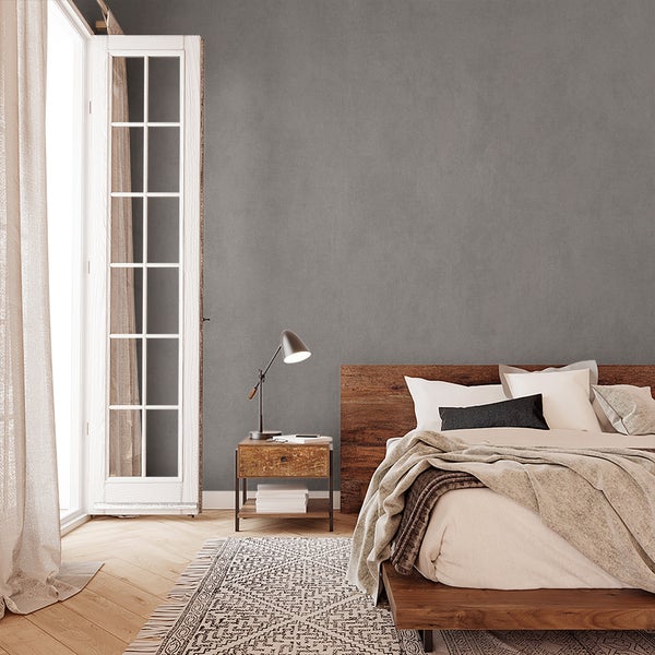 Tapete Grau Beige Struktur Modern für Wohnzimmer Schlafzimmer MADE IN GERMANY 10,05 x 0,53m