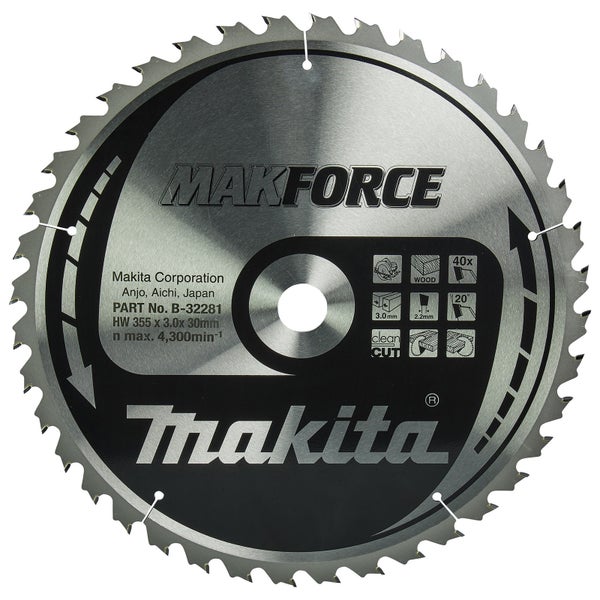 Makita MAKFORCE Sägeblatt 355x30x40Z - B-32281