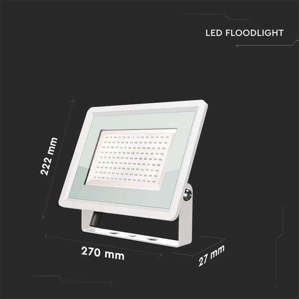 Weiße LED-Flutlichtstrahler - F - Klasse - IP65 - 100W - 8700 Lumen - 4000K