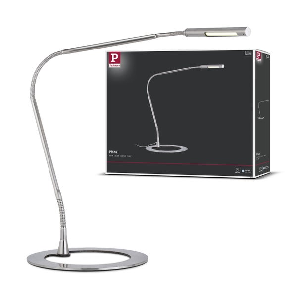 LED Schreibtischleuchte Plaza 6000 - 7000K 240lm 3W Eisen gebürstet