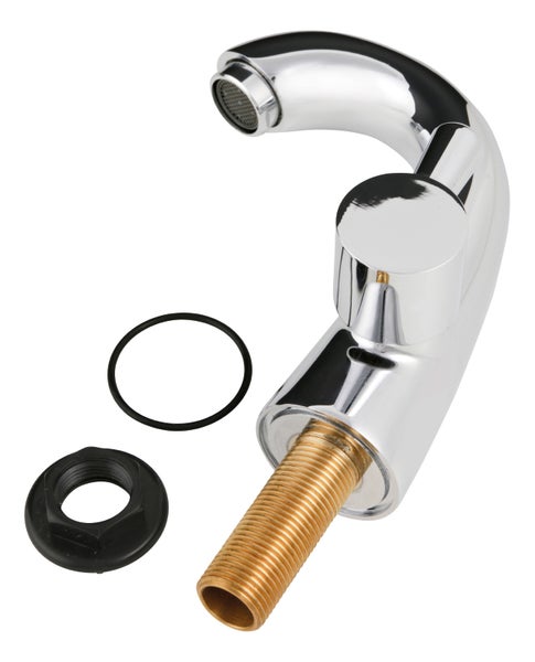 'aquaSu® Premium Kaltwasserhahn mit Wasserspar-Mischdüse, seitliche Betätigung, Standventil Bad, Einhebelmischer mit Keramikkartusche, runder Auslauf, Kaltwasserventil, Messing, Chrom, 796200