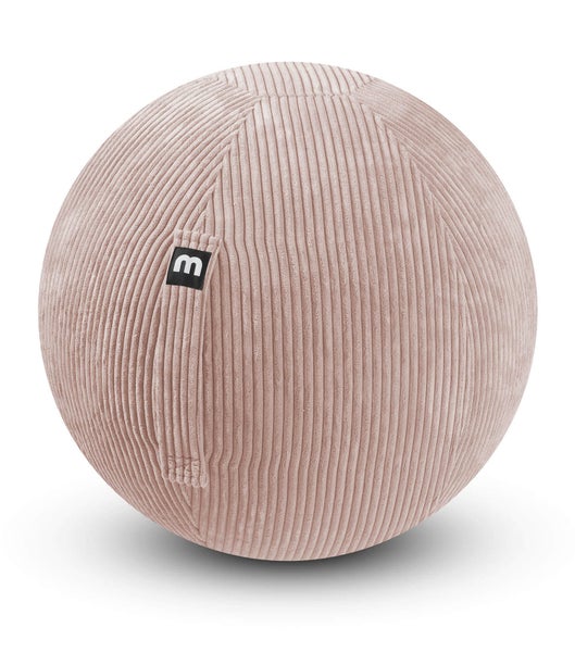 mokebo Stoff Sitzball Büro ergonomisch 'Der Sportliche', Sitzball mit Pumpe oder Pezziball mit Stoff- oder Cordbezug, 65cm Breite, ergonomische Bürostuhl Alternative für Zuhause & Büro