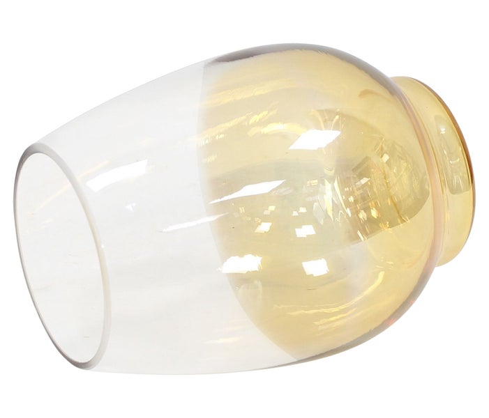 Gläserner Lampenschirm in Form einer bauchigen Vase für Innenleuchten
