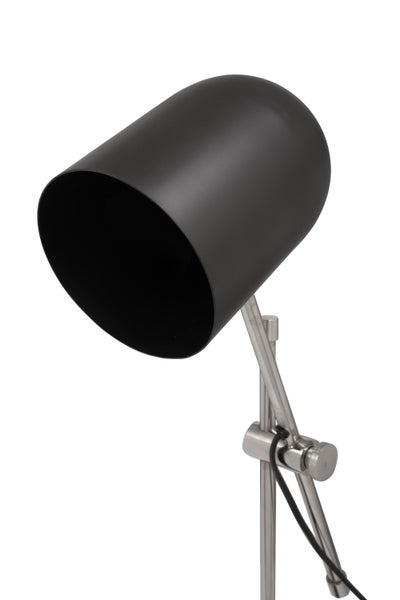 Tischleuchte im Factory-Style in Schwarz Silber, Loft Design Lampe | Wohnzimmer Esszimmer Leuchte