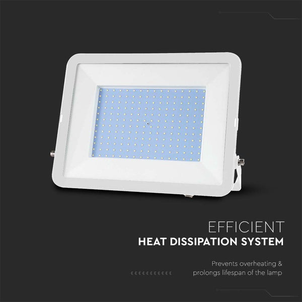 V-TAC VT-44300-W - LED-Scheinwerfer - Samsung - IP65 - Weißes Gehäuse - 300 Watt - 26390 Lumen -