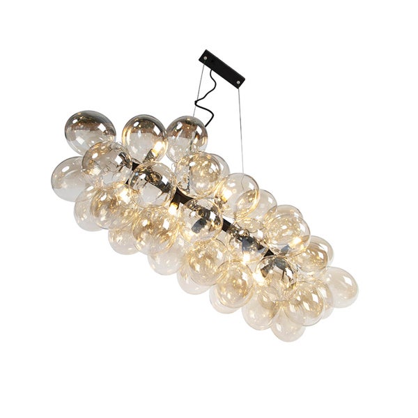 Hängelampe mit durchsichtigen Glasblasen
