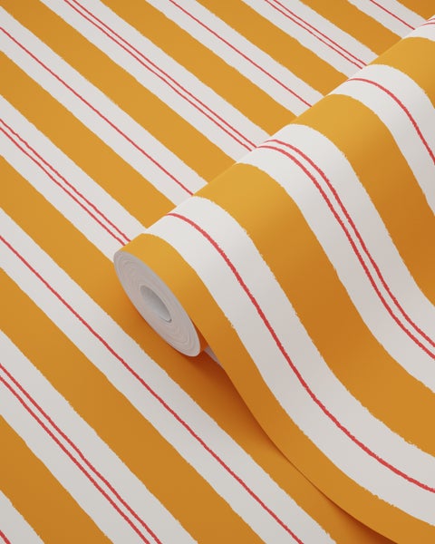 Tapetenrolle mit Streifenmuster