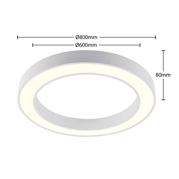 Arcchio LED Deckenleuchte Sharelyn (Modern) in Weiß aus Aluminium (1 flammig, ) - Lampe Deckenlampe Küchenleuchte