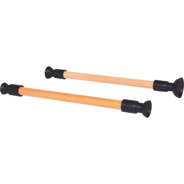Zwei Holzstäbe mit Saugnäpfen