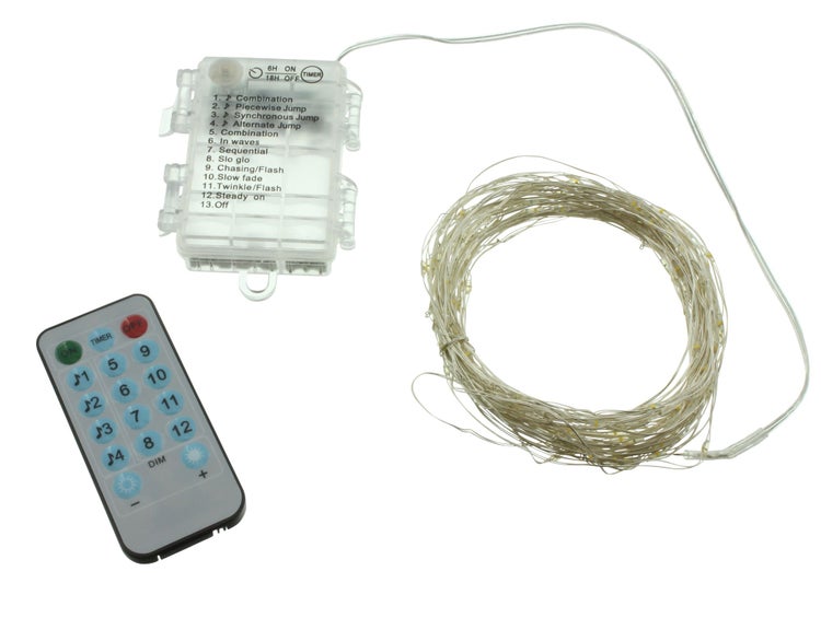 FRANK FLECHTWAREN | LED-Leuchtdraht Soundeffect, 150 Lichter, METALL, ca. Gesamtlänge 15 Meter, ohne Batterien, für den Außenbereich geeignet