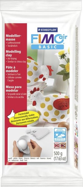 FIMO Lufttrocknende Modelliermasse FIMOair 8100, weiß, 500 g