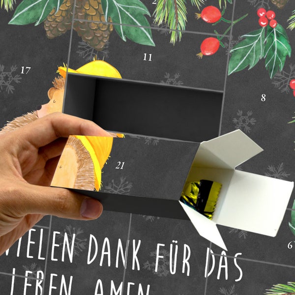 Mr. & Mrs. Panda Befüllbarer Adventskalender Igel Beten - Schwarz