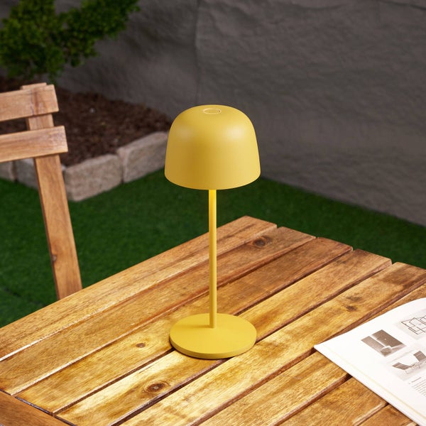 Lindby Dimmbare LED Akku Tischlampe kabellos mit Touchsensor, aufladbar tragbare Tischleuchte für innen außen Outdoor IP54 Lampe Garten