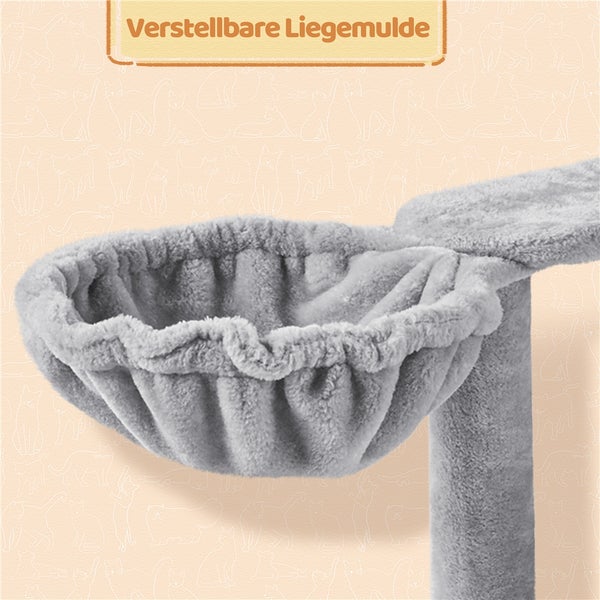 Verstellbare Liegemulde für einen Katzenbaum