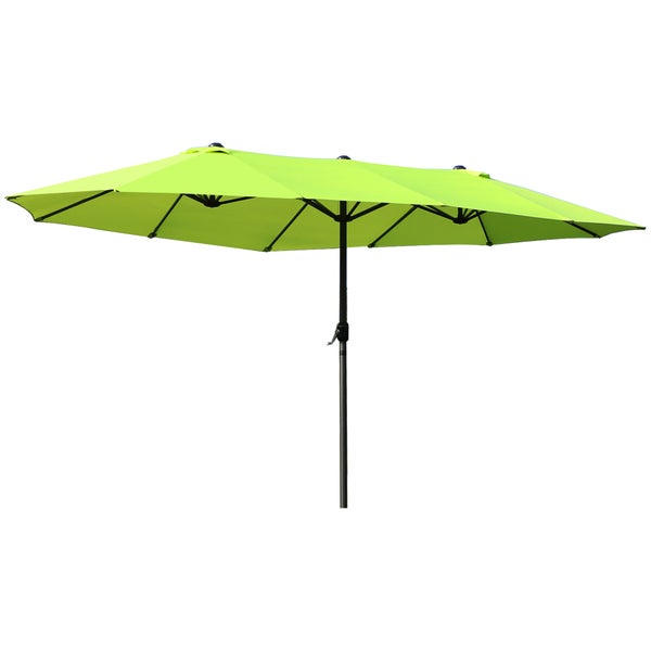 Outsunny Sonnenschirm, L460 x B270 x H240 cm, Stahl, Polyester, ABS, grün