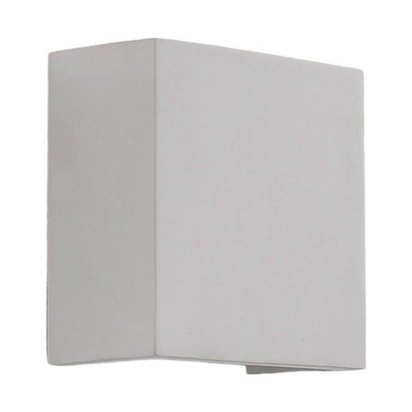 Quadratische Wandleuchte in Würfelform.