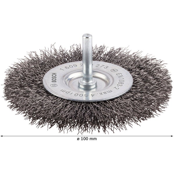 Drahtbürste von Bosch mit einem Durchmesser von 100 mm