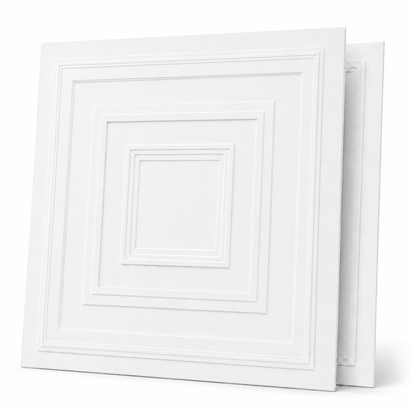 Styropor Deckenplatte mit quadratischem Muster zur Deckenverkleidung