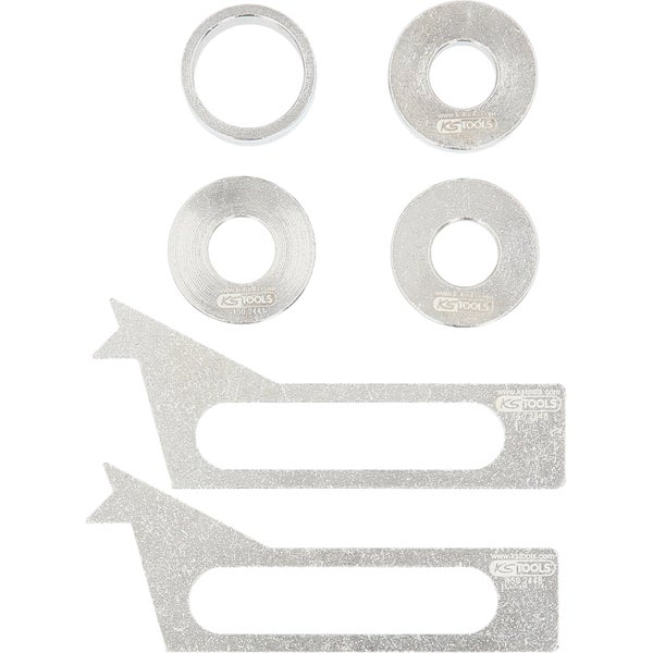 KS Tools Einstellwerkzeugsatz für Einspritzdüsen, bestehend aus Einstellscheiben und Messlehren