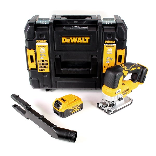 DeWALT Akku-Stichsäge 18 Volt mit Akku, Absaugadapter und Transportkoffer TSTAK